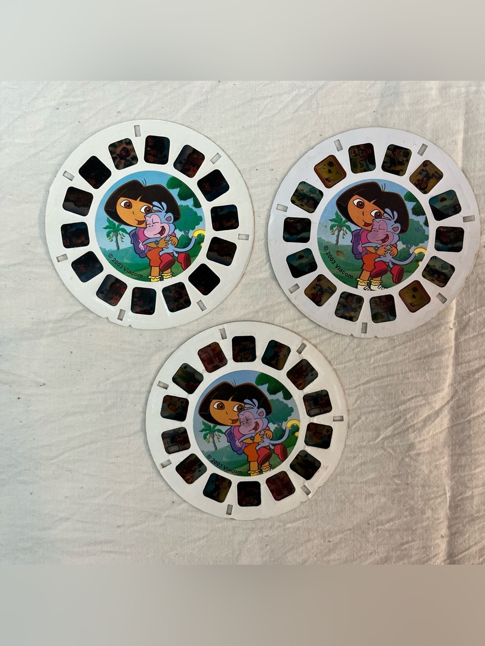 2004 View-Master Dora The Explorer 3D Reels Nickelodeon Fisher-Price 3 Reels